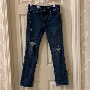 Gap straight leg distressed jeans size 26